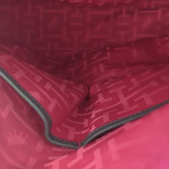 Gray Soft Leather Hobo Bag with Red Lining - Picture 10 of 11